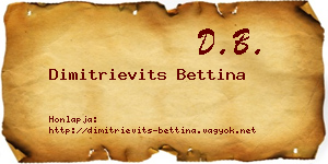 Dimitrievits Bettina névjegykártya
