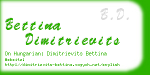 bettina dimitrievits business card